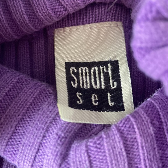 Vintage ribbed purple turtleneck - Picture 3 of 8